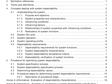 AS IEC 62347:2008 pdf download - Guidance on system dependability specifications