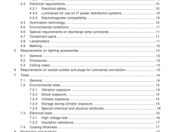 BS IEC 60092-306:2009 pdf download - Electrical installations in ships — Part 306: Equipment – Luminaires and lighting accessories