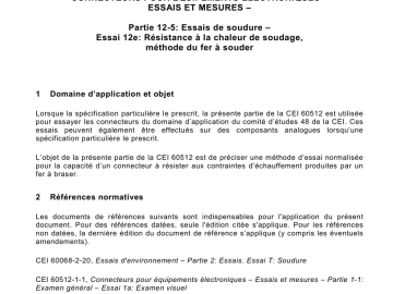 IEC 60512-12-5:2006 pdf download - Connectors for electronic equipment – Tests and measurements – Part 12-5: Soldering tests – Test 12e: Resistance to soldering heat, soldering iron method