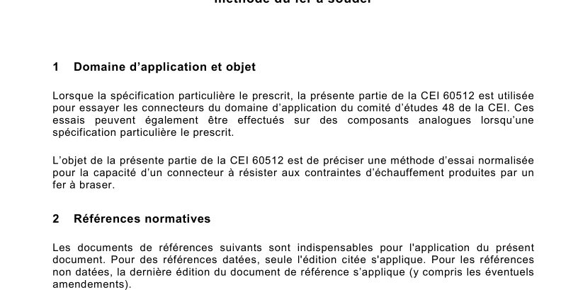 IEC 60512-12-5:2006 pdf download - Connectors for electronic equipment – Tests and measurements – Part 12-5: Soldering tests – Test 12e: Resistance to soldering heat, soldering iron method