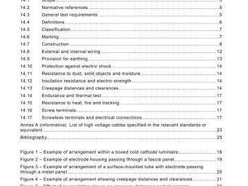 IEC 60598-2-14:2009 pdf download - Luminaires – Part 2-14: Particular requirements – Luminaires for cold cathode tubular discharge lamps (neon tubes) and similar equipment