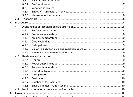 IEC 60749-38:2008 pdf download - Semiconductor devices – Mechanical and climatic test methods – Part 38: Soft error test method for semiconductor devices with memory