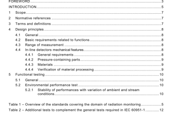 IEC 60951-4:2009 pdf download - Nuclear power plants – Instrumentation important to safety – Radiation monitoring for accident and post-accident conditions — Part 4: Equipment for continuous in-line or on-line monitoring of radioactivity in process streams