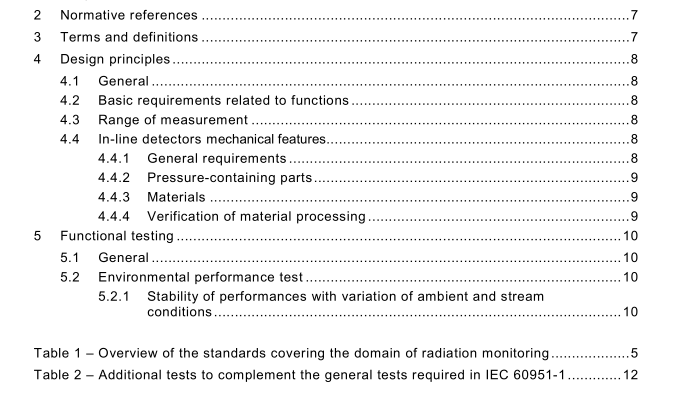 IEC 60951-4:2009 pdf download - Nuclear power plants – Instrumentation important to safety – Radiation monitoring for accident and post-accident conditions — Part 4: Equipment for continuous in-line or on-line monitoring of radioactivity in process streams