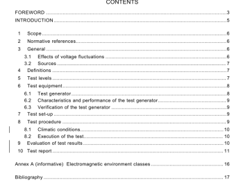 IEC 61000-4-14:2009 pdf download - Electromagnetic compatibility (EMC) – Part 4-14: Testing and measurement techniques – Voltage fluctuation immunity test for equipment with input current not exceeding 16 A per phase