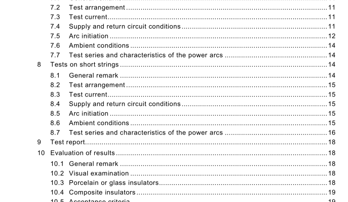 IEC 61467:2008 pdf download - Insulators for overhead lines – Insulator strings and sets for lines with a nominal voltage greater than 1 000 V – AC power arc tests