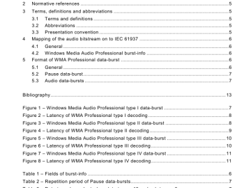 IEC 61937-8:2006 pdf download - Digital Audio – Interface for non-linear PCM encoded audio bitstreams applying IEC 60958 – Part 8: Non-linear PCM bitstreams according to the Windows Media Audio (WMA) Professional format