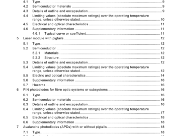 IEC 62007-1:2008 pdf download - Semiconductor optoelectronic devices for fibre optic system applications – Part 1: Specification template for essential ratings and characteristics