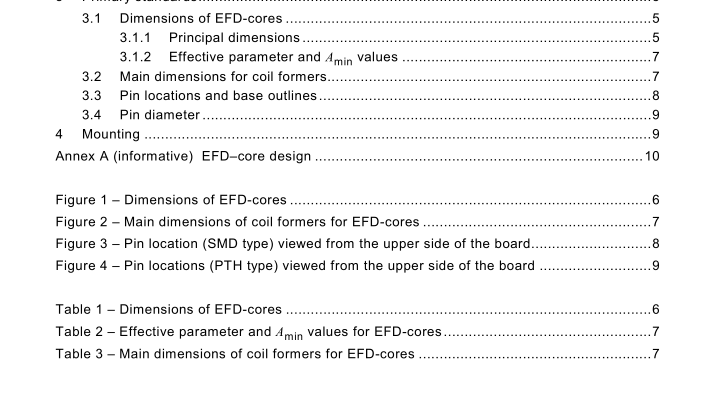 IEC 62317-14:2008 pdf download - Ferrite cores – Dimensions – Part 14: EFD-cores for use in power supply applications