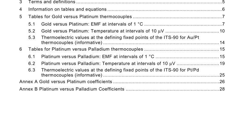 IEC 62460:2008 pdf download - Temperature – Electromotive force (EMF) tables for pure-element thermocouple combinations