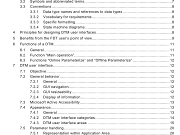 IEC TR 62453-61:2009 pdf download - Field device tool (FDT) interface specification – Part 61: Device Type Manager (DTM) Styleguide for common object model