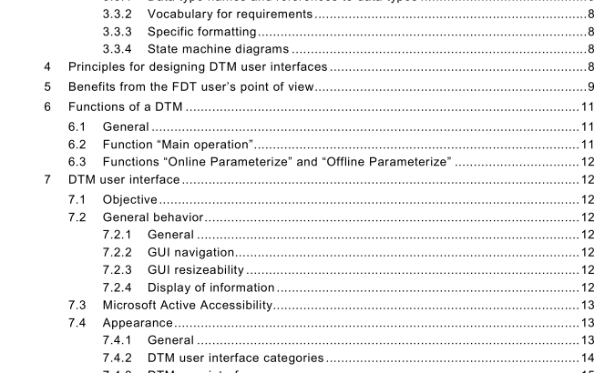 IEC TR 62453-61:2009 pdf download - Field device tool (FDT) interface specification – Part 61: Device Type Manager (DTM) Styleguide for common object model