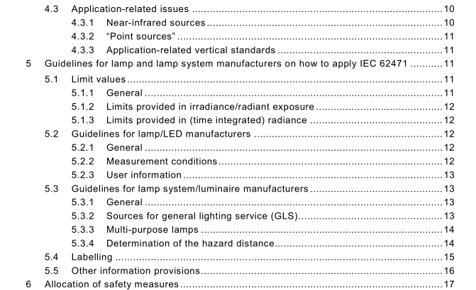 IEC TR 62471-2:2009 pdf download - Photobiological safety of lamps and lamp systems – Part 2: Guidance on manufacturing requirements relating to non-laser optical radiation safety