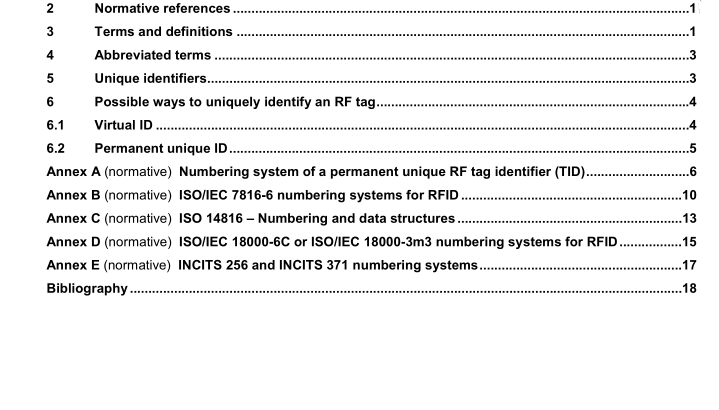 ISO IEC 15963:2009 pdf download - Information technology — Radio frequency identification for item management — Unique identification for RF tags