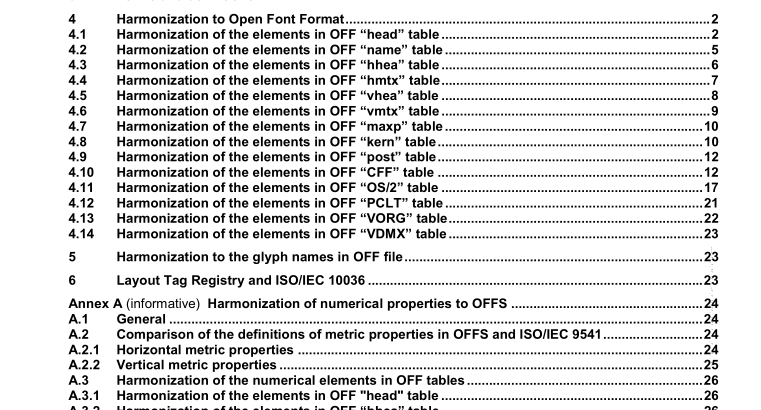 ISO IEC 9541-4:2009 pdf download - Information technology — Font information interchange — Part 4: Harmonization to Open Font Format