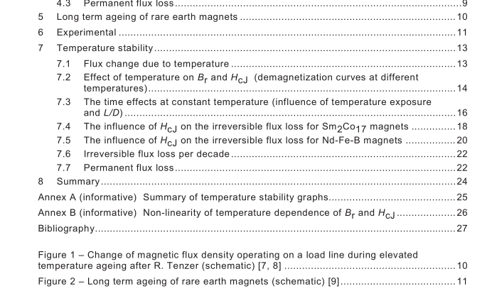 PD IEC TR 62518:2009 pdf download - Rare earth sintered magnets — Stability of the magnetic properties at elevated temperatures