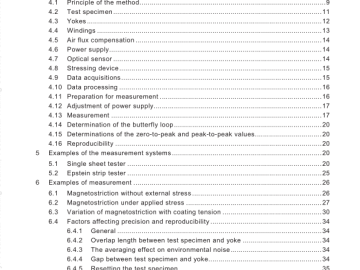 PD IEC TR 62581:2010 pdf download - Electrical steel — Methods of measurement of the magnetostriction characteristics by means of single sheet and Epstein test specimens