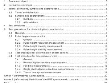 BS IEC 60462:2010 pdf download - Nuclear instrumentation – Photomultiplier tubes for scintillation counting – Test procedures