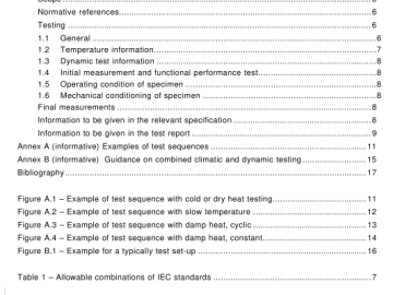 IEC 60068-2-53:2010 pdf download - Environmental testing – Part 2-53: Tests and guidance – Combined climatic (temperature/humidity) and dynamic (vibration/shock) tests