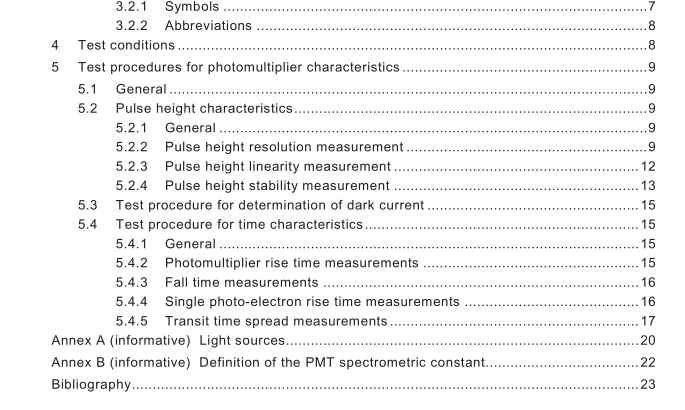 IEC 60462:2010 pdf download - Nuclear instrumentation — Photomultiplier tubes for scintillation counting — Test procedures