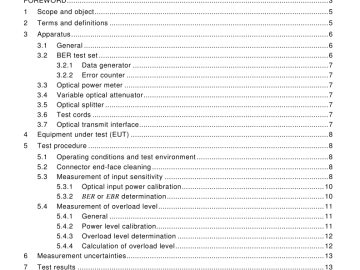 IEC 61280-2-1:2010 pdf download - Fibre optic communication subsystem test procedures – Part 2-1: Digital systems – Receiver sensitivity and overload measurement