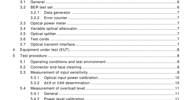 IEC 61280-2-1:2010 pdf download - Fibre optic communication subsystem test procedures – Part 2-1: Digital systems – Receiver sensitivity and overload measurement