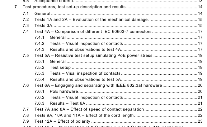 IEC TR 62652:2010 pdf download - Effects of engaging and separating under electrical load on connector interfaces in cabling used to support IEEE 802.3af (power-over-ethernet) applications