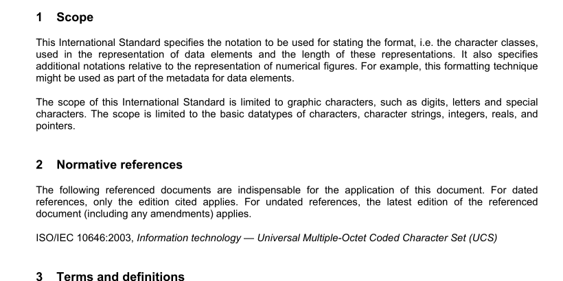 ISO IEC 14957:2010 pdf download - Information technology — Representation of data element values — Notation of the format