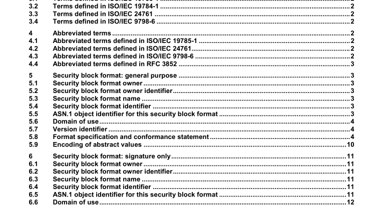 ISO IEC 19785-4:2010 pdf download - Information technology — Common Biometric Exchange Formats Framework — Part 4: Security block format specifications