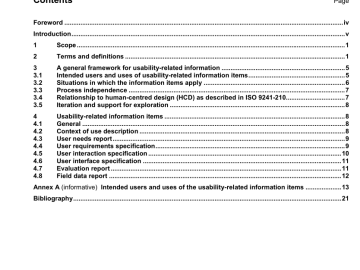 ISO IEC TR 25060:2010 pdf download - Systems and software engineering — Systems and software product Quality Requirements and Evaluation (SQuaRE) — Common Industry Format (CIF) for usability: General framework for usability-related information