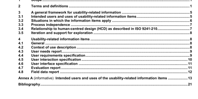 ISO IEC TR 25060:2010 pdf download - Systems and software engineering — Systems and software product Quality Requirements and Evaluation (SQuaRE) — Common Industry Format (CIF) for usability: General framework for usability-related information